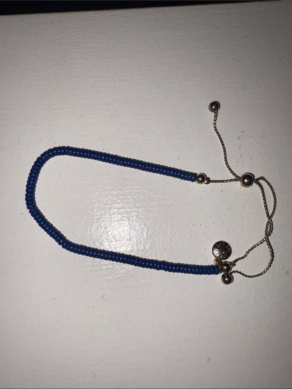 J Crew Adjustable Blue Beaded Bracelet